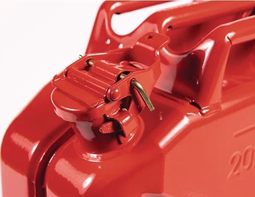 Kraftstoffkanister 5 l Feuerrot RAL 3000 Stahlblech 0,9 mm L230xB120xH310mm VALPRO