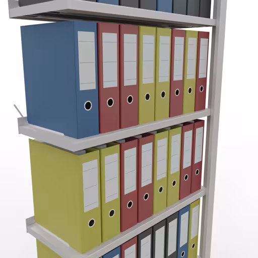 Abbildung Nr 10 des Artikels Anbauregal, Büro-Fachbodenregal Stecksystem MULTIplus85, 2300 x 750 x 300 mm (HxBxT), 7 Fachböden, Kreuzstrebe, mit Anschlagleiste, lichtgrau aus der Produktgruppe Büroregale von der Marke Schulte Lagertechnik