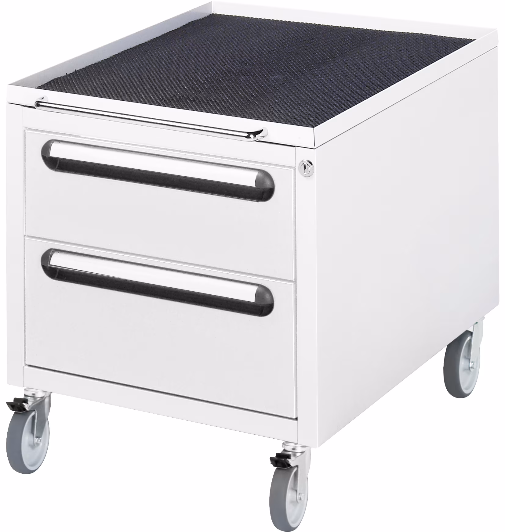 Roll-Container mit 2 Schubladen, B480xT600xH540mm, RAL7035/RAL7035 von Rau Roll-Container Schubladen aus der Kategorie Arbeitsplatzeinrichtung mit der Artikelnr. E-US-2-2A-M.12