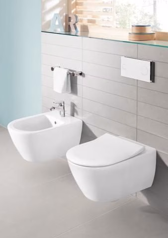 VILLEROY & BOCH Tiefspül-WC spülrandlos Subway 2.0 5614R0 370x560mm Oval Weiß Alpin