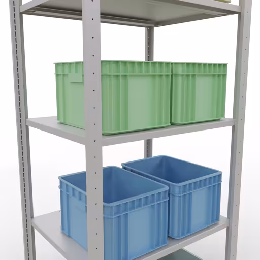 Grundregal, Fachbodenregal Stecksystem MULTIplus150, 2000 x 750 x 600 mm (HxBxT), 5 Fachböden, Längenriegel, RAL 7035 lichtgrau aus der Kategorie Grundregal mit der GTIN 4004514293206 Grundregal, Fachbodenregal Stecksystem MULTIplus150, 2000 x 750 x 600 mm (HxBxT), 5 Fachböden, Längenriegel, RAL 7035 lichtgrau von der Marke Schulte Lagertechnik aus der Produktreihe Stecksystem