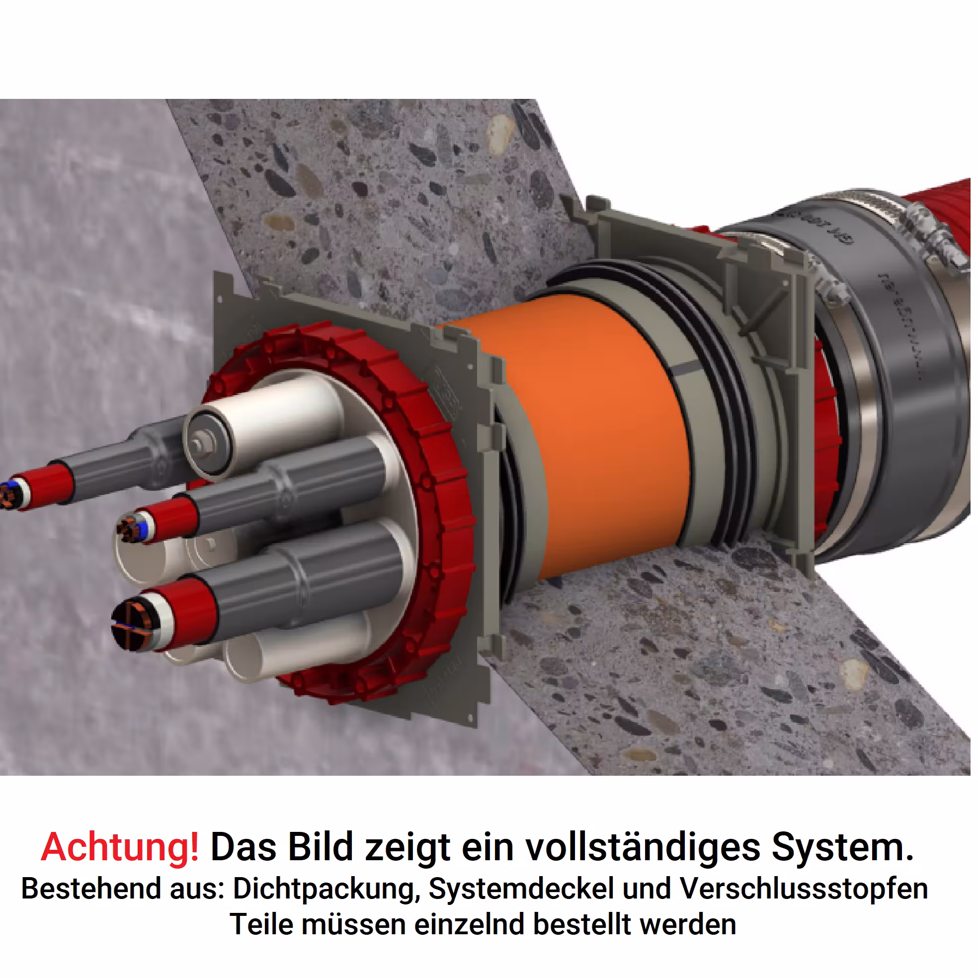 Einfach-Dichtpackung-Bajonett BKD150-K Typ Wandstärke: 530 mm aus der Kategorie Kabelschutz mit der Artikelnr. 401115053000