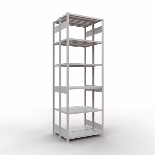 Grundregal, Doppelregal, Fachbodenregal Stecksystem MULTIplus250, 3000 x 1000 x (2x400) mm (HxBxT), 2x7 Fachböden, Längenriegel, RAL 7035 lichtgrau von der Marke Schulte Lagertechnik Grundregal, Doppelregal, Fachbodenregal Stecksystem MULTIplus250, 3000 x 1000 x (2x400) mm (HxBxT), 2x7 Fachböden, Längenriegel, RAL 7035 lichtgrau aus der Kategorie Doppelregale mit der Artikelnummer 33242