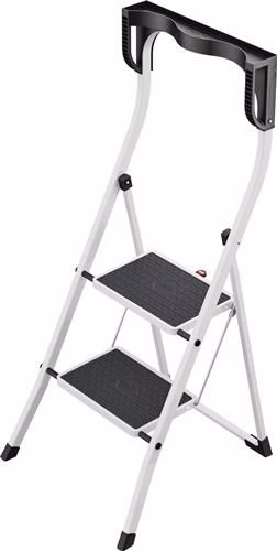 Klapptritt K75 Stufen einschl. Plattform 2 Plattformhöhe 470 mm Stahl mit Anti-Rutsch-Matten weiß HAILO aus der Kategorie Tritte mit der Teilenummer 9000463098