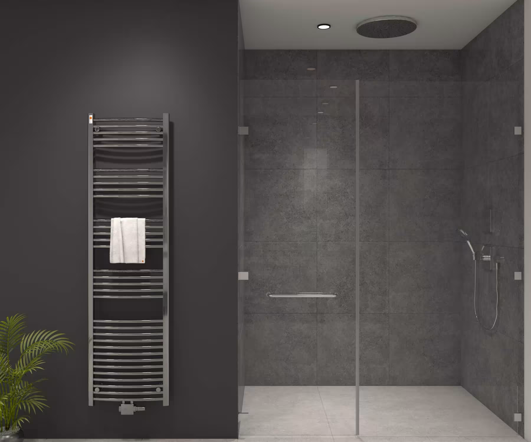 MERT Badheizkörper Chrom gebogen, Mittelanschluss Typ Größe: 500x1800 mm aus der Kategorie Bad-Heizkörper mit der Artikelnr. 4-50x180-M