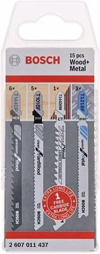 Stichsägeblatt-Set JSB Wood and Metal 15-teilig Holz BOSCH