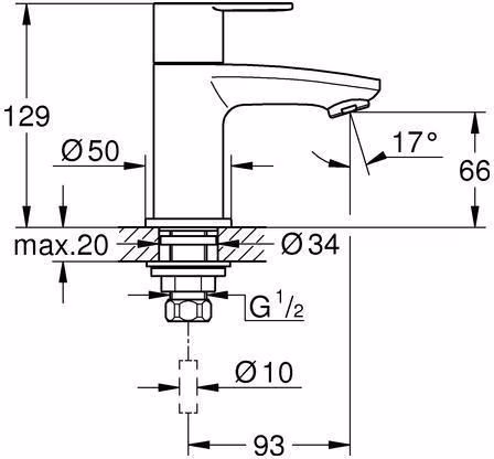 GROHE Standventil Eurostyle C 23039_2 XS-Size chrom