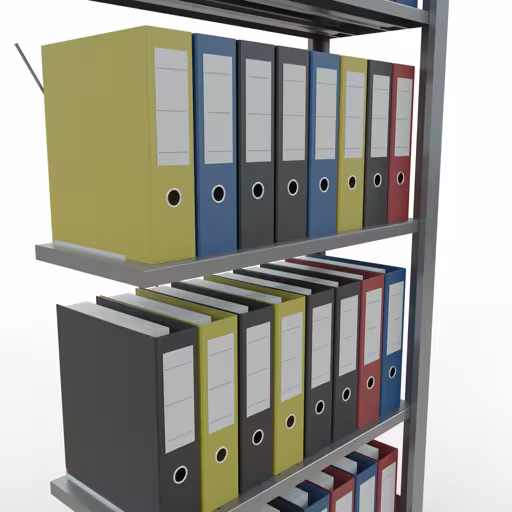 Abbildung Nr 11 des Artikels Anbauregal, Büro-Fachbodenregal Stecksystem MULTIplus85, 1800 x 750 x 300 mm (HxBxT), 5 Fachböden, Kreuzstrebe, verzinkt, ohne Anschlagleiste aus der Produktgruppe Büroregale von der Marke Schulte Lagertechnik