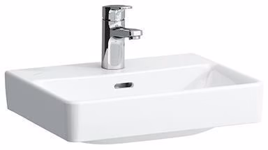 Handwaschbecken LAUFEN PRO S 450 x 340 mm mit Überlauf, 1 Hahnloch-Ausführung weiß LAUFEN