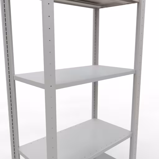 Grundregal, Fachbodenregal Stecksystem MULTIplus150, 2000 x 750 x 400 mm (HxBxT), 5 Fachböden, Längenriegel, RAL 7035 lichtgrau mit der Artikelnr. 32640-75-LR Grundregal, Fachbodenregal Stecksystem MULTIplus150, 2000 x 750 x 400 mm (HxBxT), 5 Fachböden, Längenriegel, RAL 7035 lichtgrau von Schulte Lagertechnik aus der Kategorie Stecksystem