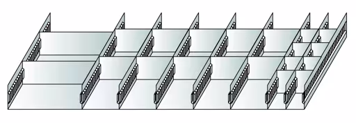 Schlitzwannen-Set 2 für Schubladenhöhe 100 mm von der Marke Schulte Lagertechnik aus der Produktreihe Stecksystem