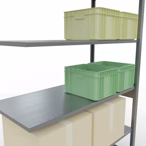 Anbauregal, Fachbodenregal Stecksystem MULTIplus150, 2500 x 1300 x 600 mm (HxBxT), 6 Fachböden, Längenriegel, verzinkt aus der Kategorie Anbauregal mit der GTIN 4004514281098 Anbauregal, Fachbodenregal Stecksystem MULTIplus150, 2500 x 1300 x 600 mm (HxBxT), 6 Fachböden, Längenriegel, verzinkt von der Marke Schulte Lagertechnik aus der Produktreihe Stecksystem