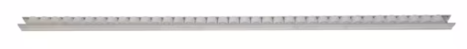Andere Ansicht des Artikels Röllchenleiste für Bereitstellregal 1300 mm, verzinkt aus der Kategorie Fachbodenregale