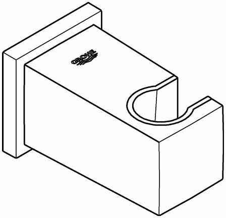 Wandanschlussbogen Euphoria Cube DN 15, mit Wandbrausehalter chrom GROHE