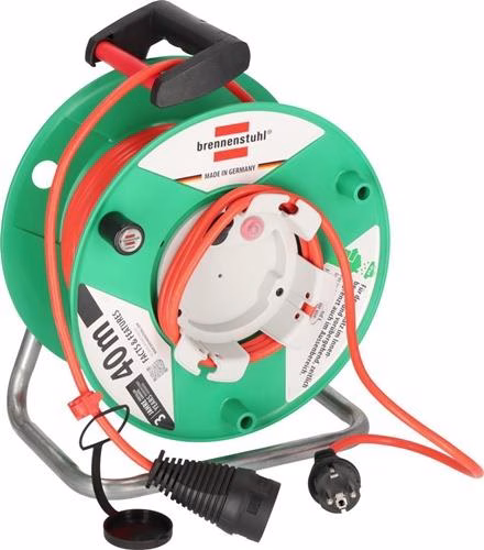 Gartenkabeltrommel Garant Gewinde 38+2m PVC 3x1,5mm² 290mm Kurbel IP44 BRENNENSTUHL