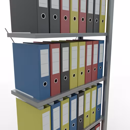 Abbildung Nr 10 des Artikels Anbauregal, Büro-Fachbodenregal Stecksystem MULTIplus85, 2000 x 750 x 300 mm (HxBxT), 6 Fachböden, Kreuzstrebe, verzinkt, ohne Anschlagleiste aus der Produktgruppe Büroregale von der Marke Schulte Lagertechnik