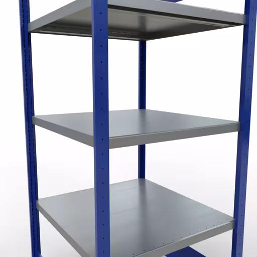 Produktbild Nr 14 des Artikels Grundregal, Fachbodenregal Stecksystem MULTIplus250, 2000 x 750 x 800 mm (HxBxT), 5 Fachböden, Längenriegel, RAL 5010 enzianblau/verzinkt/verzinkt Abbildung Nr 14 des Artikels Grundregal, Fachbodenregal Stecksystem MULTIplus250, 2000 x 750 x 800 mm (HxBxT), 5 Fachböden, Längenriegel, RAL 5010 enzianblau/verzinkt/verzinkt aus der Produktgruppe Stecksystem von der Marke Schulte Lagertechnik