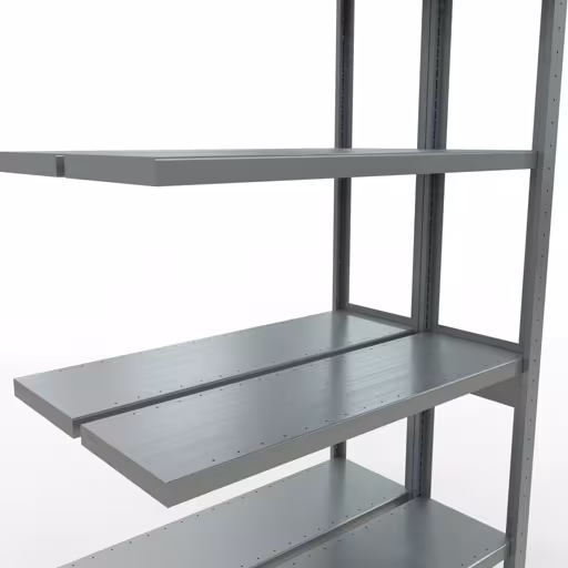 Andere Ansicht des Artikels Anbauregal, Doppelregal, Fachbodenregal Stecksystem MULTIplus250, 2500 x 1000 x (2x300) mm (HxBxT), 2x6 Fachböden, Längenriegel, verzinkt Andere Ansicht des Artikels Anbauregal, Doppelregal, Fachbodenregal Stecksystem MULTIplus250, 2500 x 1000 x (2x300) mm (HxBxT), 2x6 Fachböden, Längenriegel, verzinkt aus der Kategorie Fachbodenregale