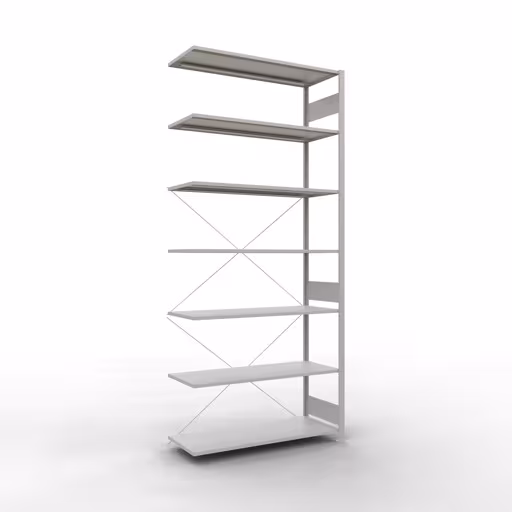 Stecksystem Anbauregal 3000x1300x500 mm, Typ 150 kg, lichtgrau von der Marke Schulte Lagertechnik Stecksystem Anbauregal 3000x1300x500 mm, Typ 150 kg, lichtgrau aus der Kategorie Anbauregal mit der Artikelnummer 32657-130