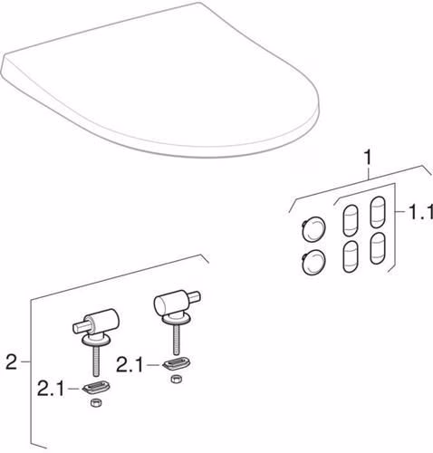 Geberit iCon Wand-WC Tiefspüler, Rimfree geschlossene Form, Tiefe: 53cm, weiß