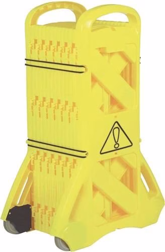 Absperrgitter PE gelb B600xH1000mm mobil,16-teilig RUBBERMAID