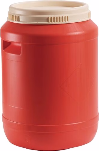 Batteriefass 60 l HD-PE reinorange (Deckel hellelfenbein) mit Griffmulden WEMAS von der Marke Wemas Batteriefass 60 l HD-PE reinorange (Deckel hellelfenbein) mit Griffmulden WEMAS aus der Kategorie Fässer, Kanister, Flaschen mit der Teilenummer 4000819075