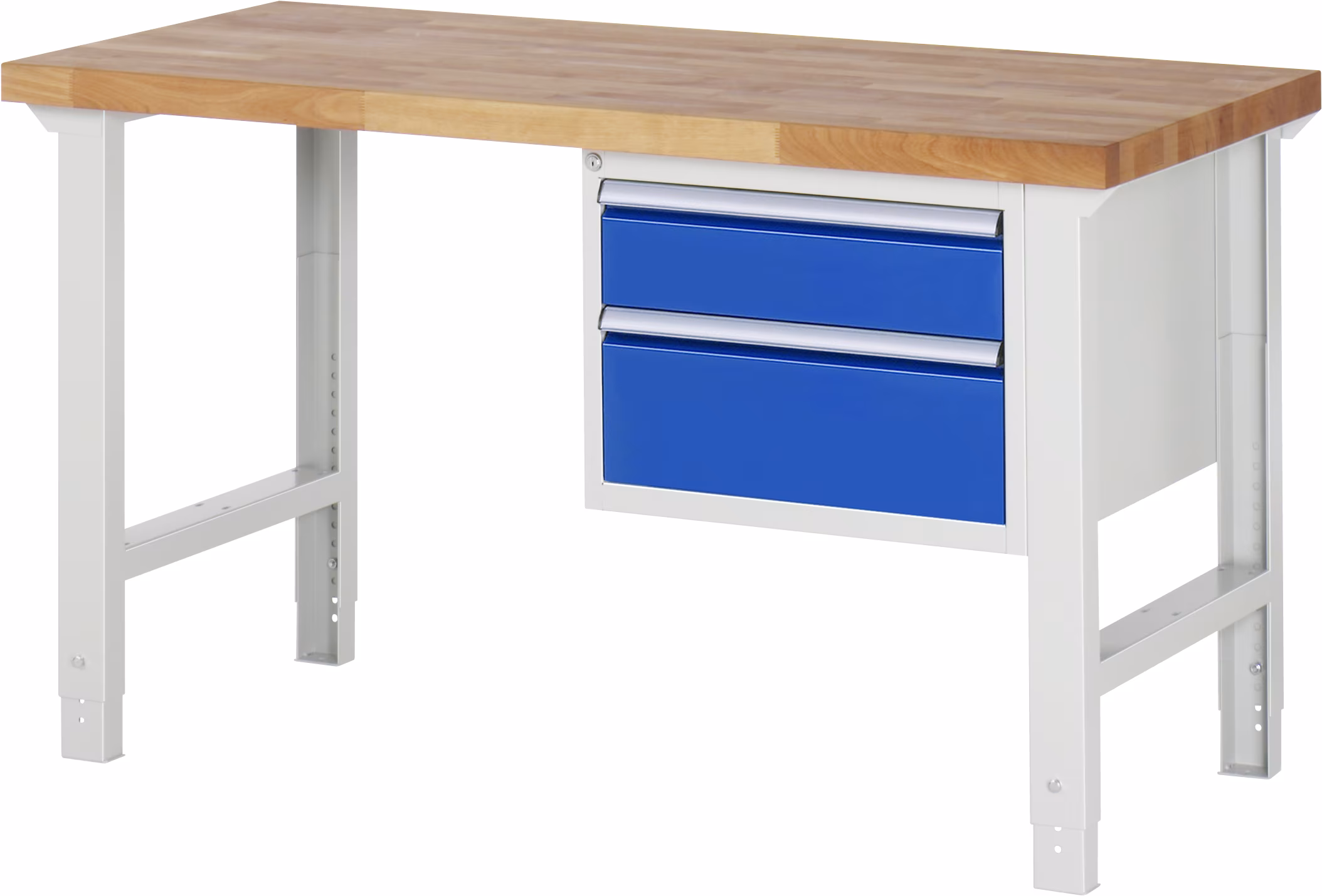 Werkbank höhenverstellbar 7123A1, B1500xT700xH790-1140mm, 2xSchublade-Teilauszug von Rau Werkbank höhenverstellbar 7123A1 aus der Kategorie Werkbänke mit der Artikelnr. 03-7123A1-157B4H.11