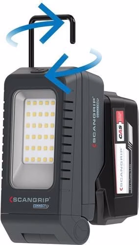 LED-Strahler BASIC CONNECT 97 W 1000 lm 5,2 Ah 18 V IP30 SCANGRIP