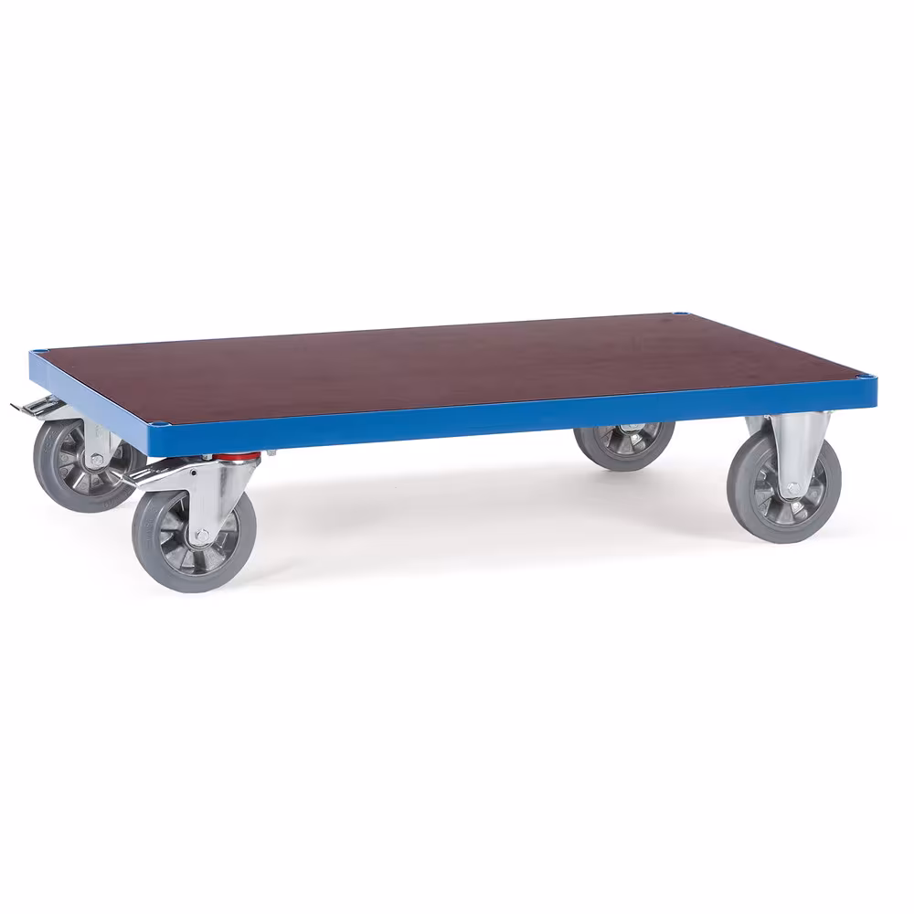 Basiswagen 12592 Länge 1000 mm, Breite 700 mm von der Marke Fetra Basiswagen Profilstahl geschweißt, pulverbeschichtet, blau RAL 5007, Plattformen mit rutschsicherer Siebdruckplatte Typ Ladeflächenlänge: 1000 mm aus der Kategorie Wagen mit der Artikelnr. 12592