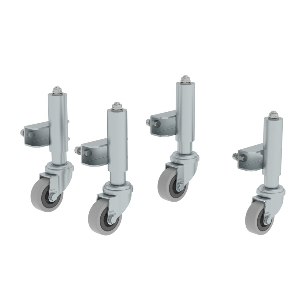 Munk Feder-Bremsrollen für Arbeitspodest mit 3-4 Stufen schwere Ausführung von Günzburger Steigtechnik Munk Feder-Bremsrollen für Arbeitspodest mit 3-4 Stufen schwere Ausführung aus der Kategorie Podesttreppen mit der Artikelnr. 050069