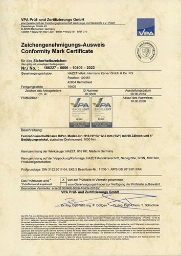 Detailbild 4133238 Hebelumschaltknarre 916 HP 1/2 ″ 90 Zähne HAZET