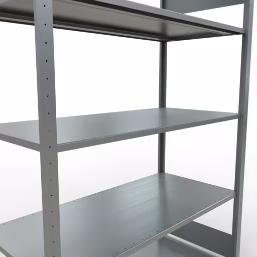 Grundregal, Fachbodenregal Stecksystem MULTIplus150, 2000 x 1300 x 600 mm (HxBxT), 5 Fachböden, Längenriegel, verzinkt von der Marke Schulte Lagertechnik aus der Produktreihe Stecksystem