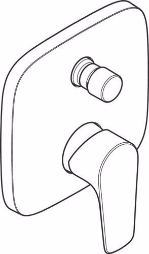 Technische Zeichnung 4062415 Hansgrohe Einhebel-Wannenmischer TALIS E Unterputz chrom