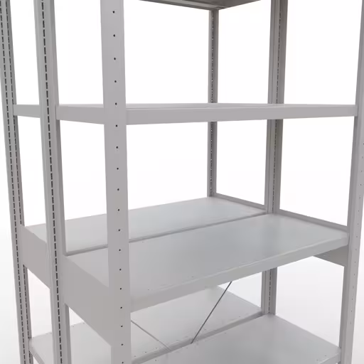 Andere Ansicht des Artikels Grundregal, Doppelregal, Fachbodenregal Stecksystem MULTIplus250, 2500 x 1000 x (2x400) mm (HxBxT), 2x6 Fachböden, Kreuzstrebe, RAL 7035 lichtgrau Andere Ansicht des Artikels Grundregal, Doppelregal, Fachbodenregal Stecksystem MULTIplus250, 2500 x 1000 x (2x400) mm (HxBxT), 2x6 Fachböden, Kreuzstrebe, RAL 7035 lichtgrau aus der Kategorie Fachbodenregale