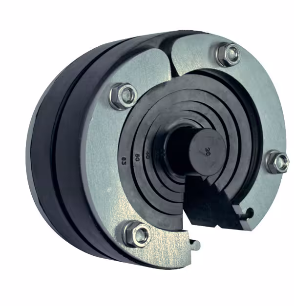 Pressio Universal Ringraumdichtung GETEILT, 1x40mm EPDM Gummi, Druckplatten V2A, Schrauben V2A, Muttern V4A aus der Kategorie Ringraumdichtung