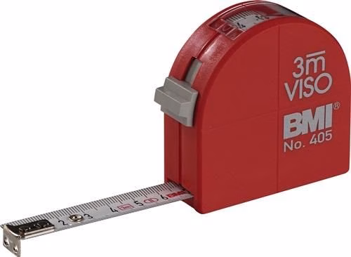 Taschenrollbandmaß VISO Länge 3m Breite 16mm mm/cm EG II PA Sichtfenster BMI aus der Kategorie Bandmaße und Lineale mit der Teilenummer 4000855882