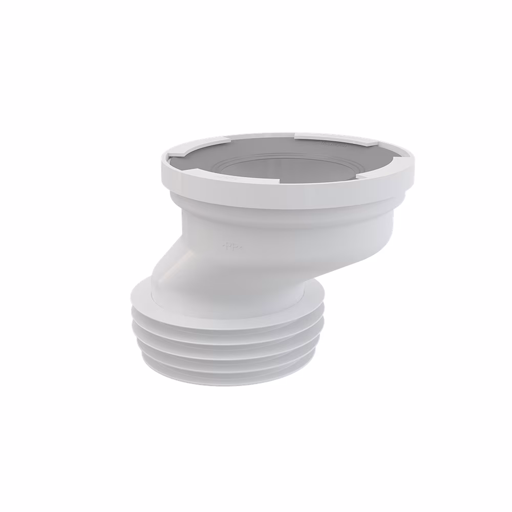 WC Anschluss exzentrisch Rohr Abfluss Stutzen Toilette weiß Universal | alcadrain A991 aus der Kategorie WC Anschluss mit der Teilenummer A991-40