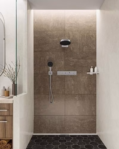 Hansgrohe Wandanschluss FixFit Q mit Brausehalter chrom