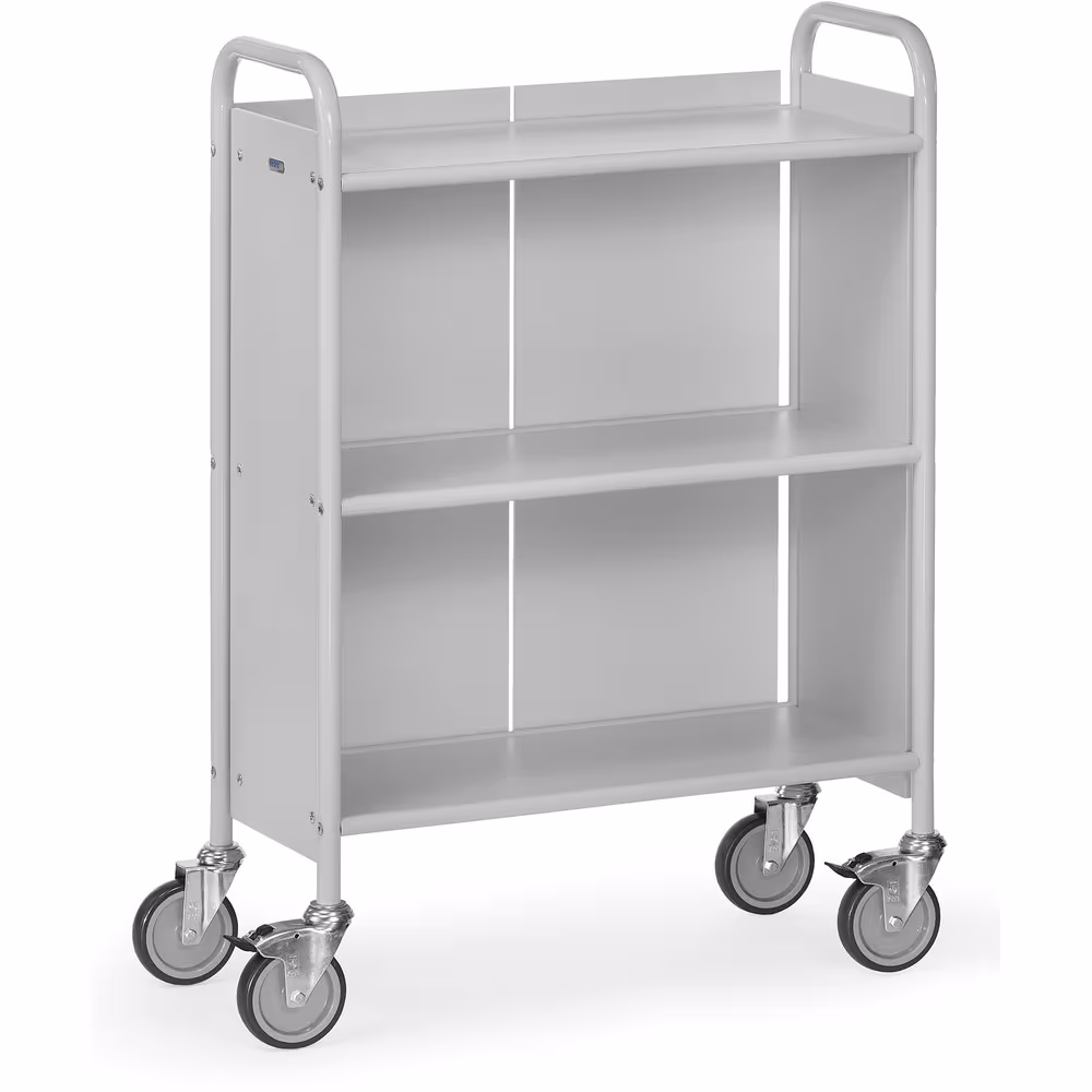 Bürowagen 4871 Baukasten-System verschraubte Stahlrohr-Konstruktion, pulverbeschichtet in lichtgrau RAL 7035 aus der Kategorie Bürowagen mit der Artikelnummer 4871