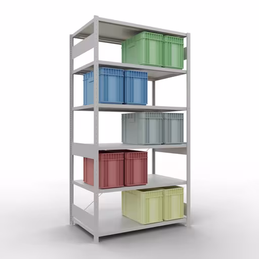 Abbildung Nr 11 des Artikels Stecksystem Grundregal 2500x1300x800 mm, Typ 250 kg, verzinkt / lichtgrau aus der Produktgruppe Stecksystem von der Marke Schulte Lagertechnik