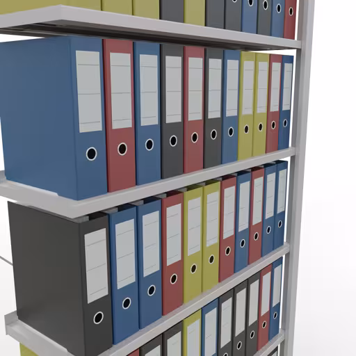 Abbildung Nr 14 des Artikels Anbauregal, Büro-Fachbodenregal Stecksystem MULTIplus85, 2300 x 1000 x 300 mm (HxBxT), 7 Fachböden, Kreuzstrebe, mit Anschlagleiste, lichtgrau aus der Produktgruppe Büroregale von der Marke Schulte Lagertechnik