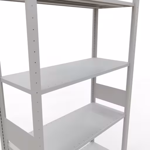 Produktbild Nr.6 des Artikels Grundregal, Fachbodenregal Stecksystem MULTIplus150, 3000 x 1000 x 400 mm (HxBxT), 7 Fachböden, Längenriegel, RAL 7035 lichtgrau aus der Produktreihe Stecksystem von der Marke Schulte Lagertechnik