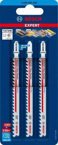 Detailbild 4133589 Stichsägeblatt Expert Multi Material T 367 XHM Gesamtlänge 132 mm 3 Stück / Karte BOSCH