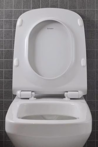 Detailbild 3983353 Duravit Wand-WC-Set DuraStyle, rimless, Durafix Tiefspüler, weiß, inklusive WC-Sitz mit Absenkautomatik