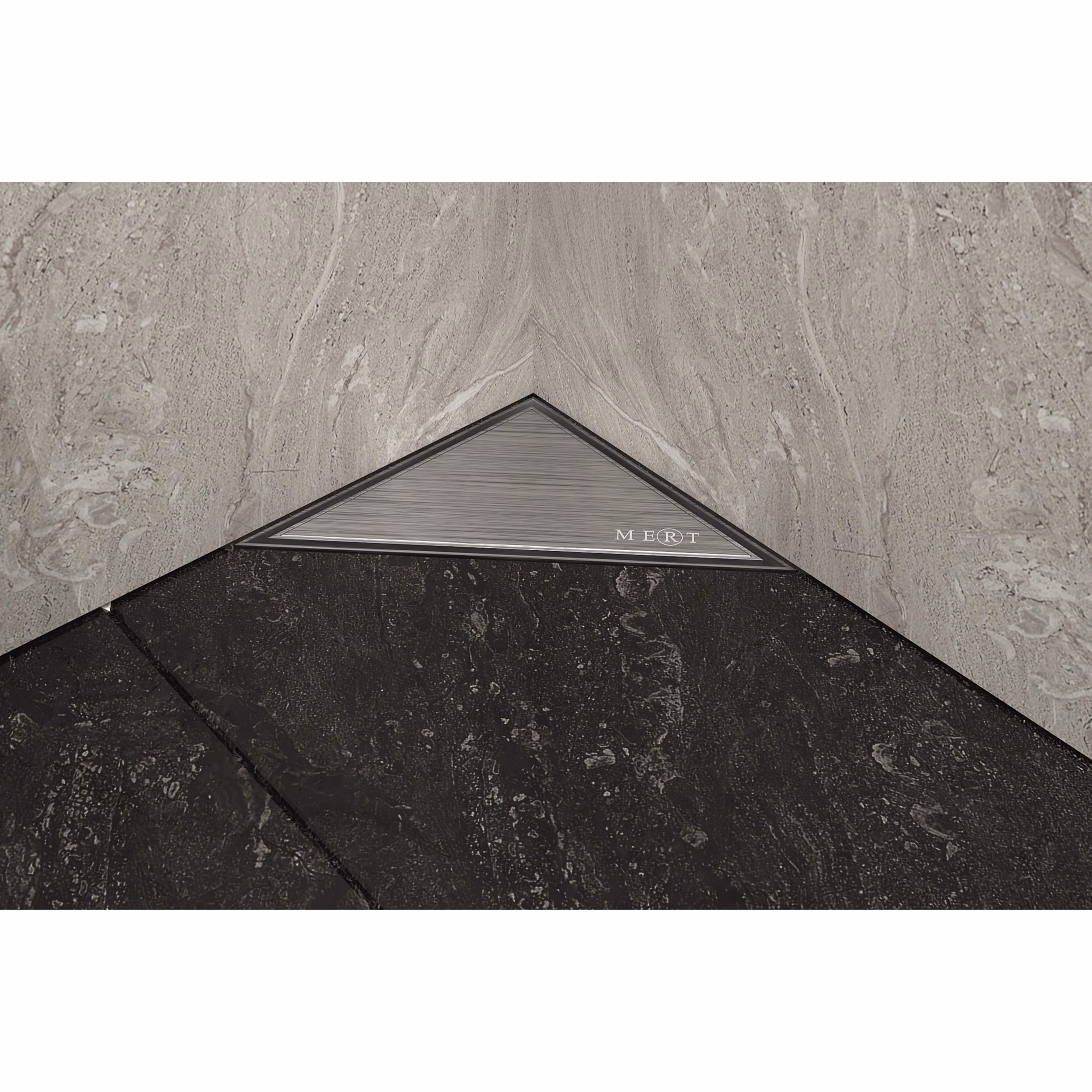 Ohne Text 8849350088398586729 MERT Bodenablauf Design "DREIECK EDEL" 215x215x304mm