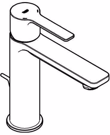 Technische Zeichnung 4027292 GROHE Einhand-Waschtischbatterie Lineare 32114_1 S-Size Temperaturbegrenzer chrom