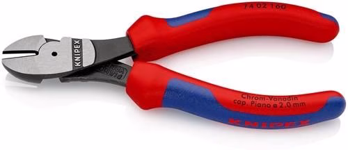 Kraftseitenschneider Länge 160mm poliert Form 0 Mehrkomponenten-Hüllen KNIPEX