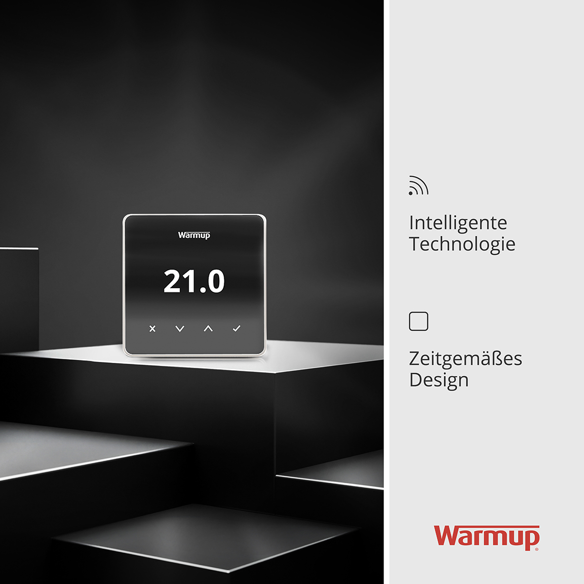 Ohne Text 3820211 Warmup Smartes Element WLAN Thermostat weiß inklusive Bodenfühler