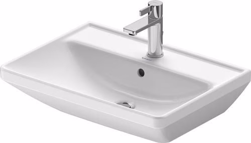 Lavabo blanc DURAVIT D-Neo 600x440mm avec 1 trou de robinetterie et trop-plein, de la catégorie lavabos, référence 6001006381