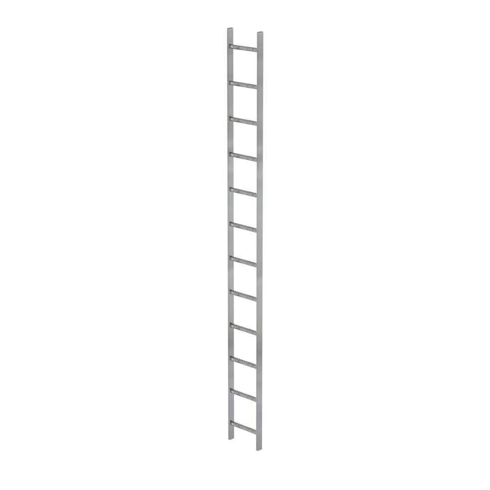 Munk schachtladder, staal, thermisch verzinkt, 300 mm vrije breedte, 12 sporten, van Günzburger Steigtechnik Munk schachttrap, staal, thermisch verzinkt, 300 mm vrije opening, uit de categorie schachttechnologie, artikelnummer 060012